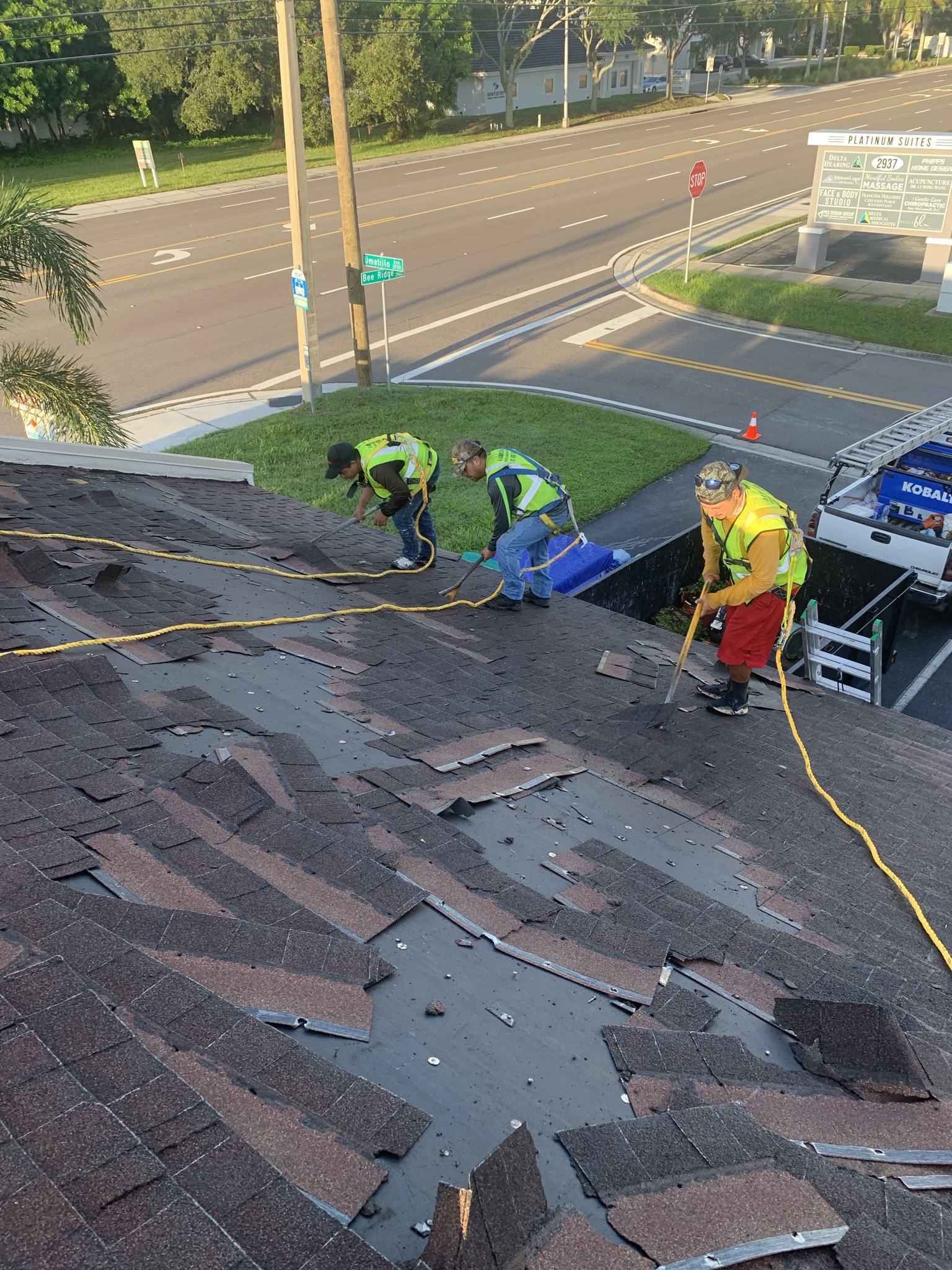 Our roofing crew at work